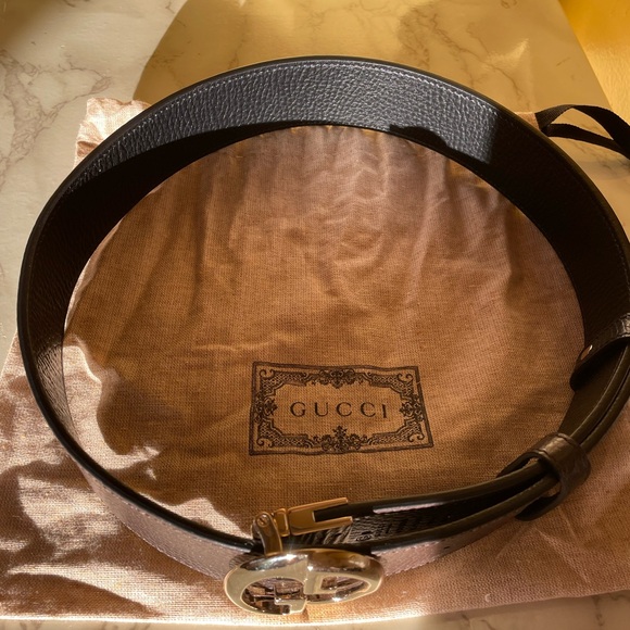 Gucci GG Interlocking Buckle Reversible Belt Black/Brown - Picture 7 of 9